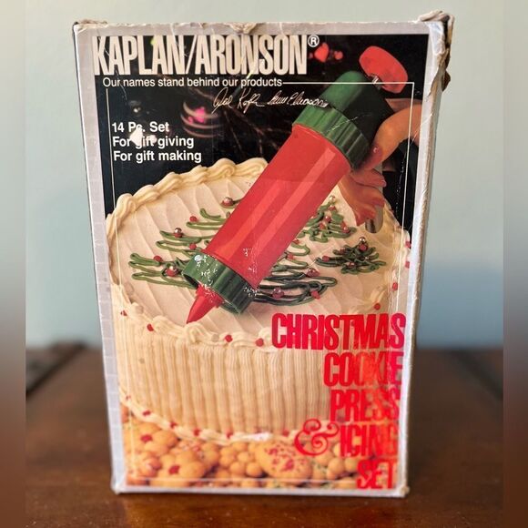 Vintage 1985 Kaplan Aronson 14pc cookie press complete set w/box & instructions - Picture 4 of 8